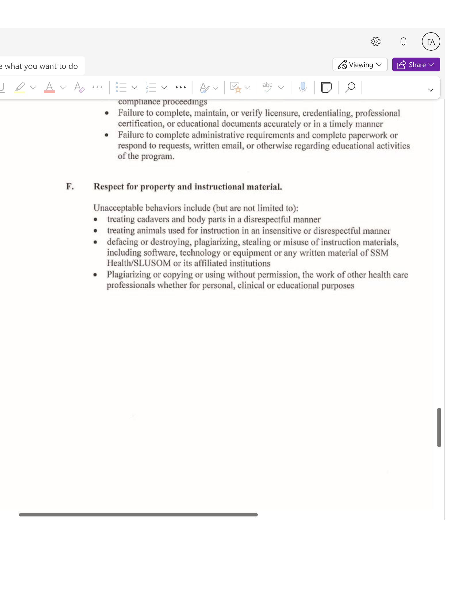 e what you want to do A vA So Viewing V FA LE Share v abc vl compliance proceedings • Failure to complete, maintain, or verify licensure, credentialin