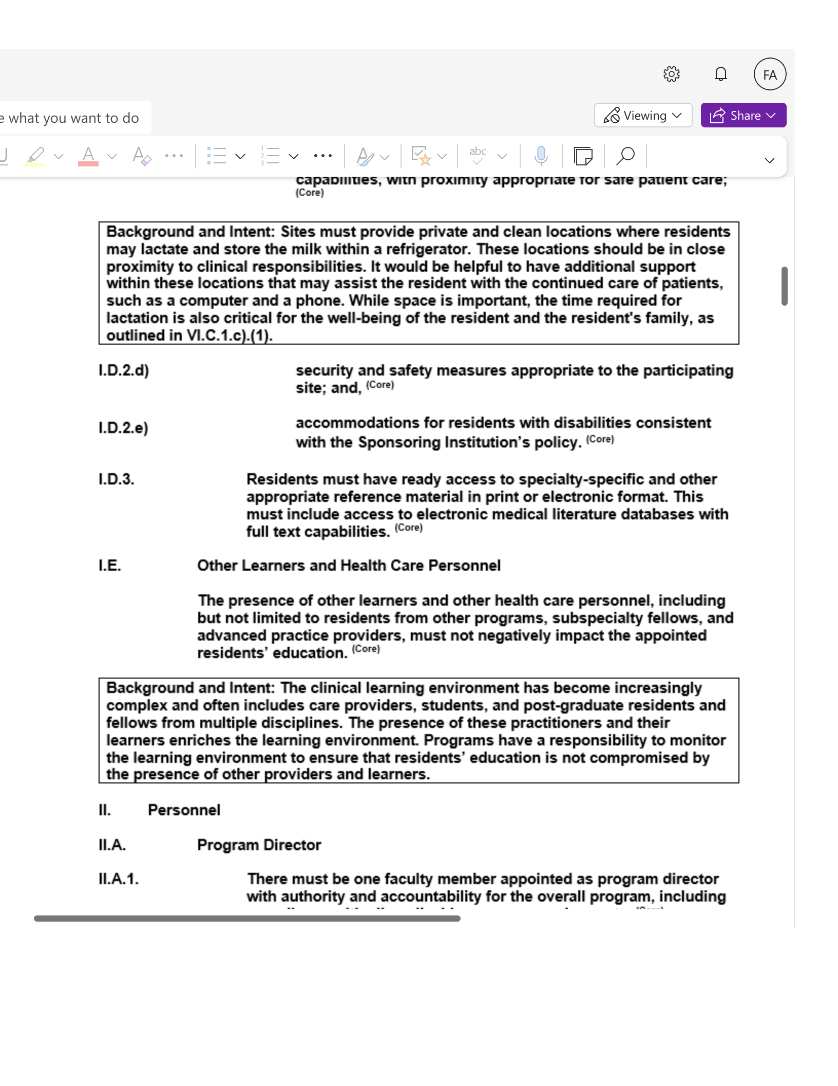 e what you want to do So Viewing v FA LE Share V capapites, win proximity appropriate tor sate patient care; (Core) Background and Intent: Sites must 