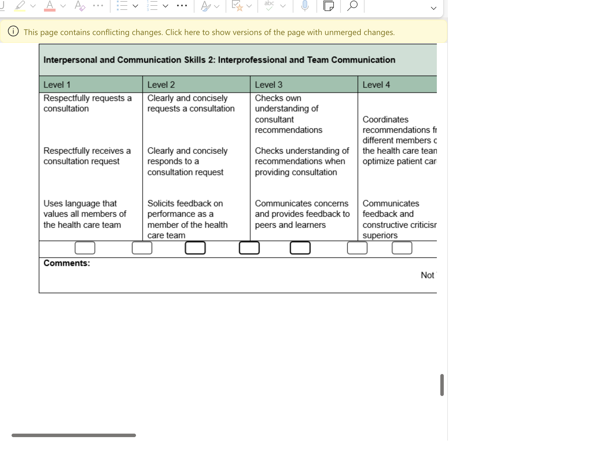 V V ... V... abc This page contains conflicting changes. Click here to show versions of the page with unmerged changes. Interpersonal and Communicatio