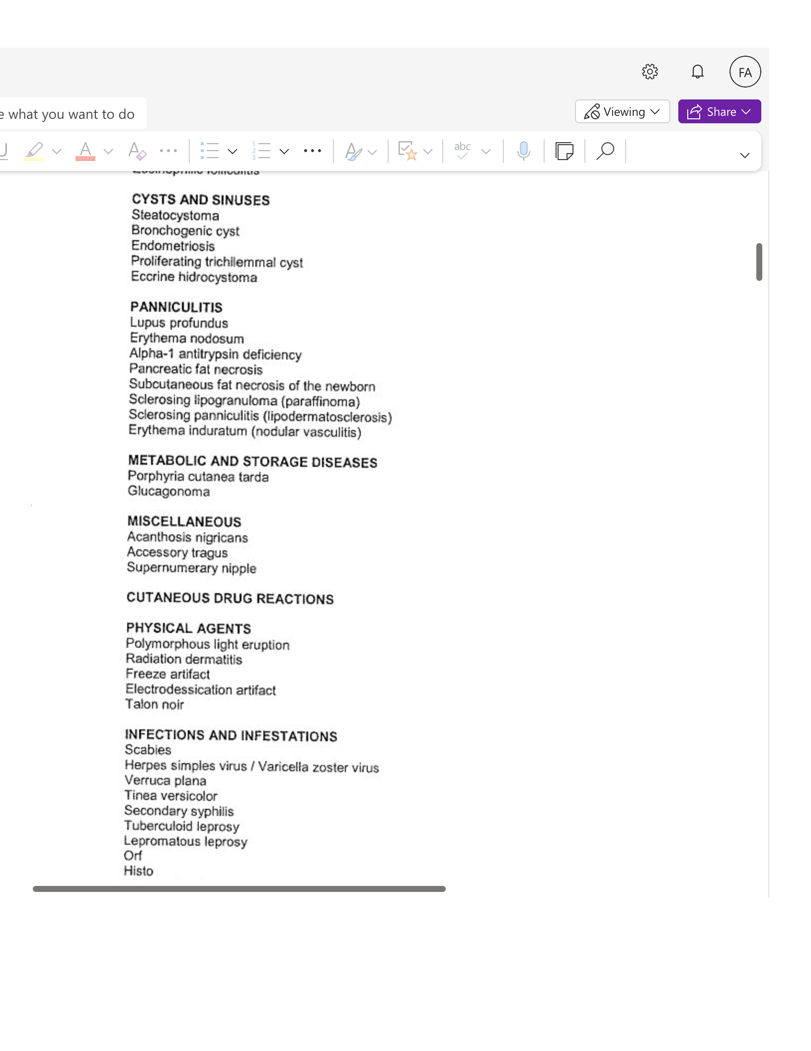 e what you want to do So Viewing v FA L Share v V CYSTS AND SINUSES Steatocystoma Bronchogenic cyst Endometriosis Proliferating trichilemmal cyst Eccr